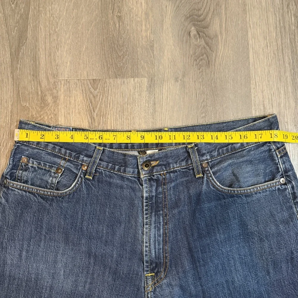 Vintage Y2K Lucky Brand Dungarees Jeans Baggy 38x31 Made In USA Gene Montesano